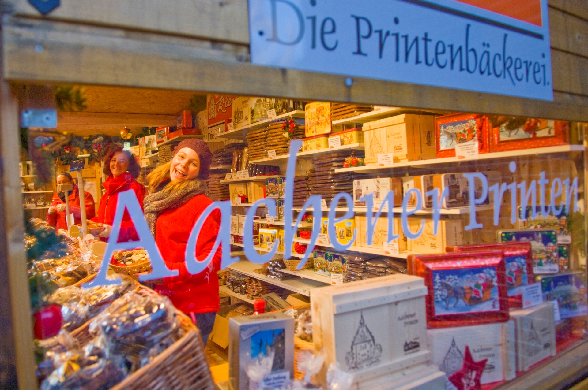 Blick ins Schaufenster einer Aachener Printenbäckerei
