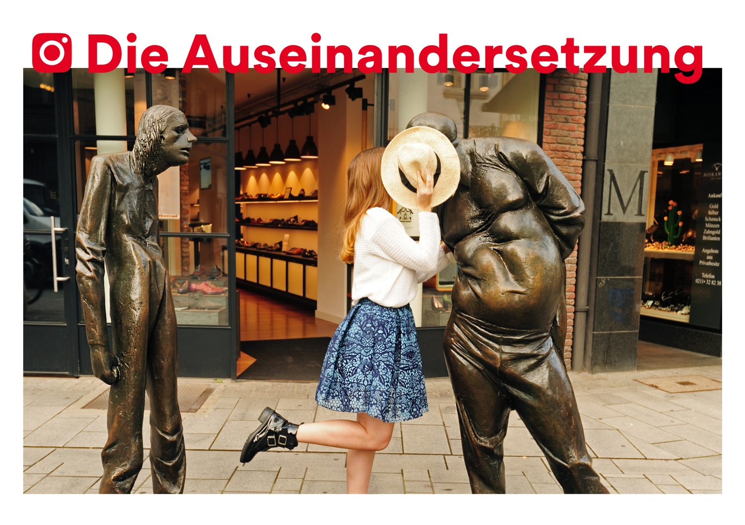 Der Bronze-Guss "Die Auseinandersetzung" in der Altstadt ist inzwischen eines der meistfotografierten Kunstwerke der Stadt