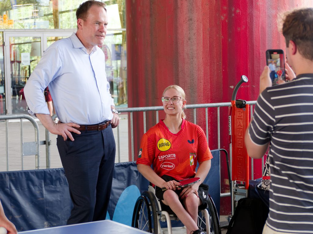 Olympic Adventure Camp Düsseldorf: Schwerpunkttag "Inklusion im Sport", Sandra Mikolaschek - Foto: Helmut Sonnenhol