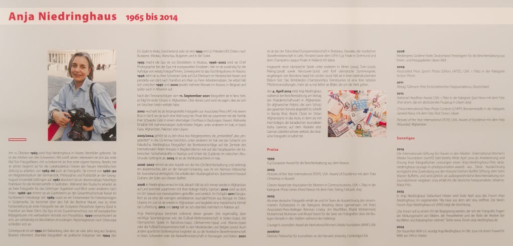 Anja Niedringhaus - An vorderster Front - Pulitzer-Preisträgerin, Pressefotografin, Portätistin
