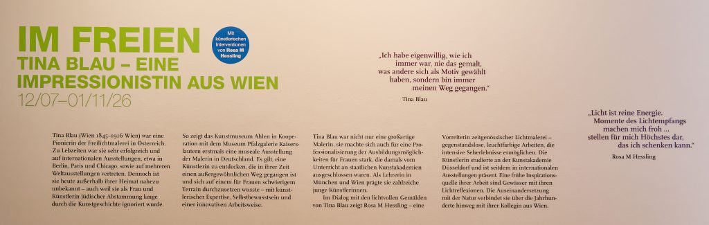 Tina Blau - Im Freien - Kunstmuseum Ahlen