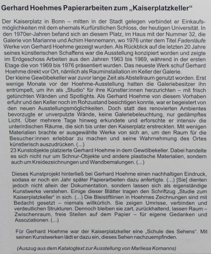 Gerhard Hoehme. enträtsel nicht die Orte. Museum Küppersmühle Duisburg