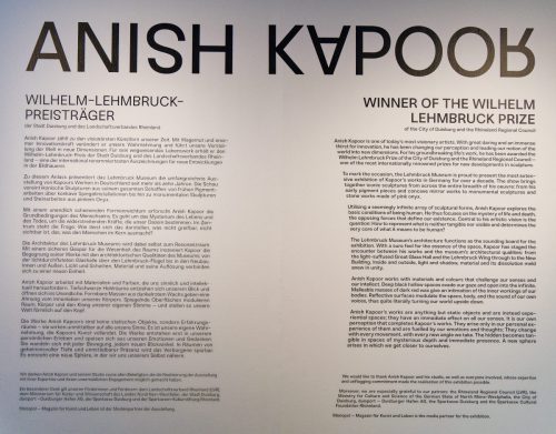 Anish Kapoor - Wilhelm-Lehmbruck-Preisträger - Lehmbruck Museum