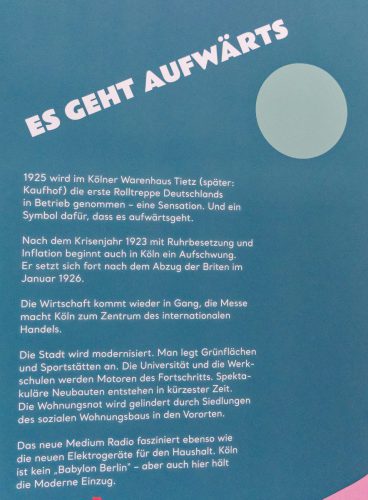 Gemütlichkeit und Moderne. Kölnisches Stadtmuseum. LVR-Landeshaus. Sonderausstellung.